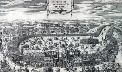 Dupérac-festen i Testaccio 1554