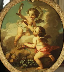 An Allegory of Love - Putti disporting in a Landscape,