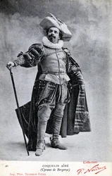 Constant Coquelin aka som Coquelin aîné (1841 - 1909) i kostume af Cyrano de Bergerac (foto)