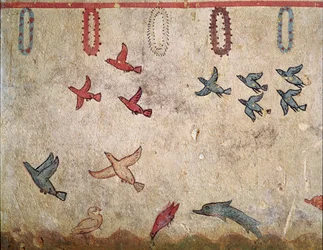 En fugls flugt (Detalje af fresco, 530 f.Kr.)