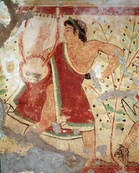 En lyrespiller (Fresco, 520 f.Kr.)