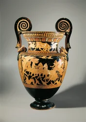 Italien, Lazio, Civita Castellana, Falerii, Volute krater (vase brugt til at blande vin og vand)
