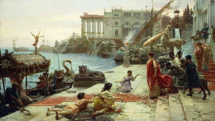 The Embarkment of a Roman Queen (olie på lærred)