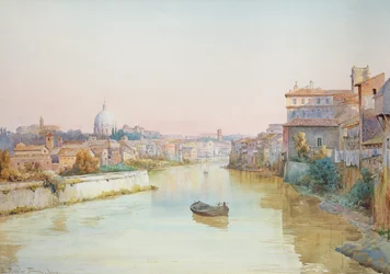Udsigt over Tevere fra Ponte Sisto