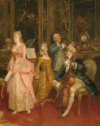 Koncert på Mozarts tid, 1853 (detaljer)