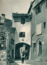 En stille gade, Merano, Sydtyrol, Italien, 1927