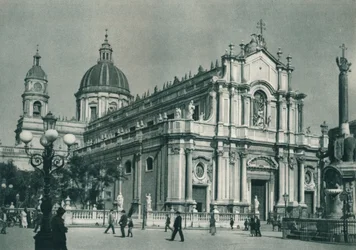 Catania-katedralen, Sicilien, Italien, 1927