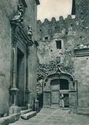Indgang til en kirke, Taormina, Sicilien, Italien, 1927
