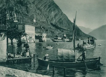 Havn i Limone sul Garda, Italien, 1927