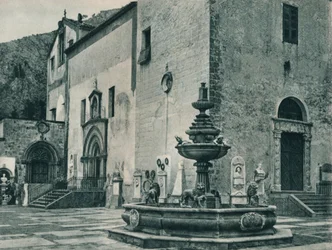 Offentlig springvand, Palermo, Sicilien, Italien, 1927