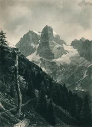 Udsigt over Brenta-gruppen, Madonna di Campiglio, Dolomitterne, Italien, 1927