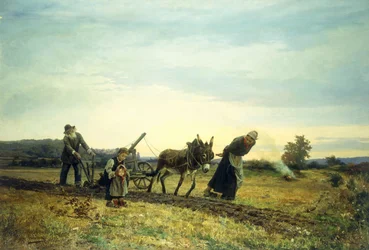 Pløjning af markerne, 1877