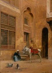 The Courtyard (olie på lærred)