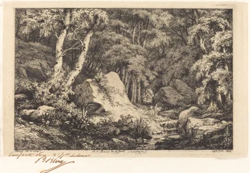 Ved forkastningens kløft, Auvergne Kløften ved Auvergne, 1846.