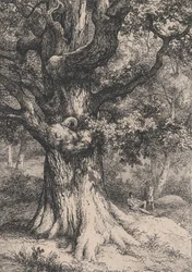 Karl den Store, Egetræ med en Ørnerede, 1845.