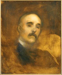 Portræt af Georges Clemenceau ... (maleri på lærred)