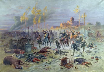 Franske soldaters angreb i slaget ved Marne, 8. eller 9. september 1914, 1915