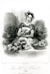Blomstersælgeren, ca. 1840