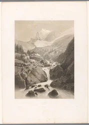 Bjerglandskab med udsigt over Eiger L