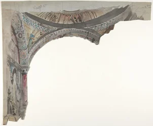 Design til en scene i Opéraen, Paris, 1830-90.
