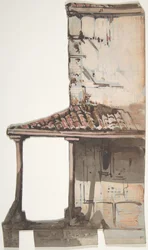Design til en scene i Opéraen, Paris, 1830-90.