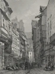 Maleriske og romantiske rejser i det gamle Frankrig. Bretagne: Den gamle hovedgade i Nantes