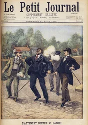 Attentatforsøg på Fernand Labori, en af de advokater, der forsvarede Alfred Dreyfus ved hans anden krigsret i Rennes "Le Petit Journal", august 1899.