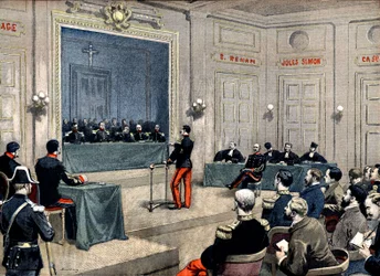 Kaptajn Alfred Dreyfus foran Krigsrådet