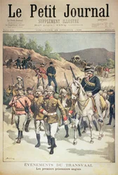 Begivenheder i Transvaal: de første engelske fanger, forside af Le Petit Journal, 29. oktober 1899