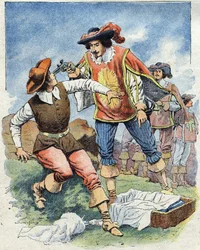 Illustration til "Les Trois Mousquetaires" (De tre musketerer)