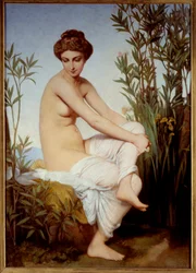 Antik badende. Maleri af Eugène Amaury Duval (1808-1885), 19. århundrede, kunstmuseet i Rouen