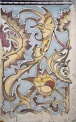 Tapetmotiver til den store sal i lejligheden til grevinden af Paris, Golden room, Chateau d