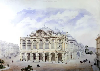 Opéra Garnier i Paris i 1850 af Eugène Viollet-le-Duc (1814-1879)
