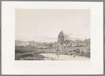 Udsigt over landsbyen Soltaniyeh Village de Sultanieh (titel på objekt) Persiske landskaber (serietitel) Perse modern (serietitel)