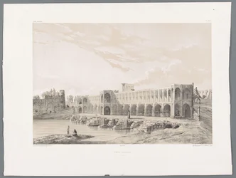 Khaju Bridge eller Pol-e Khaju i Isfahan Pont Kadjiou Chiraz (titel på objekt) Persiske landskaber (serietitel) Perse modern (serietitel)