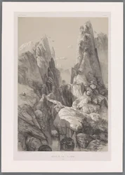 Canyon af Mount Kuh-e Pir Zan i Iran Defilé de Pir-a-Zan (Fars) (titel på objekt) Persiske landskaber (serietitel) Perse modern (serietitel)
