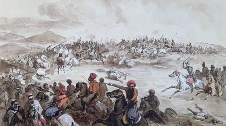 Tilfangetagelse af Abd el-Kader-stammen (1808-83) af Henri d