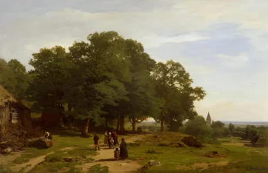 E. Dücker, går i kirke