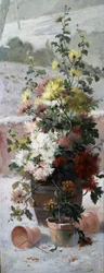 Årstidens blomster - vinter. Maleri af Eugene Henri Cauchois (1850-1911). Privat samling.