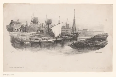 Havn med både og vindmøller Pladér kanalen Erindringer om Eugène Isabey (serietitel) Souvenirs d