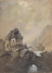 Landsby ved Dieppe, 1843.