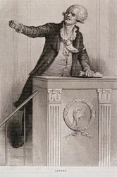 Portræt af Georges Jacques Danton (1759-94) (gravering)
