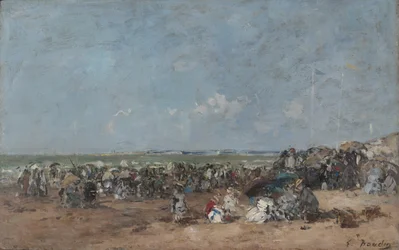 Strandscene i Trouville, ca. 1870-74