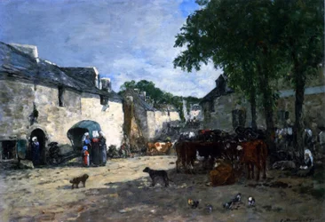 Kvægmarked i Daoulas, Bretagne