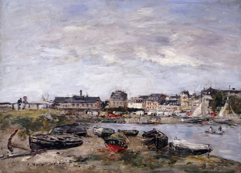 Trouville: Udsigt mod Deauville på markedsdagen; Trouville: Udsigt taget fra Deauville, a Day