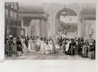 Offentligheden har udgivelsen af Operaen i Paris. Gravering af Eugene Louis Lami (1800-1890) 1842 Privat samling