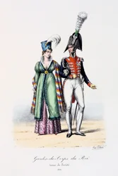 Kongens livvagter, firmadragt, 1814