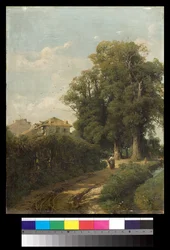 Omgivelserne i Milano af The Washerwomen at Magolfa, 1870