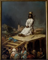 Inkvisition: "" manken"" Maleri af Eugenio Lucas y Velasquez (1817-1870) 1800-tallet søn. 0,53x0,41 m Lille, Musee des Beaux Arts
