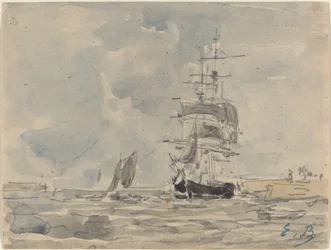 Havlandskab med sejlerfartøj